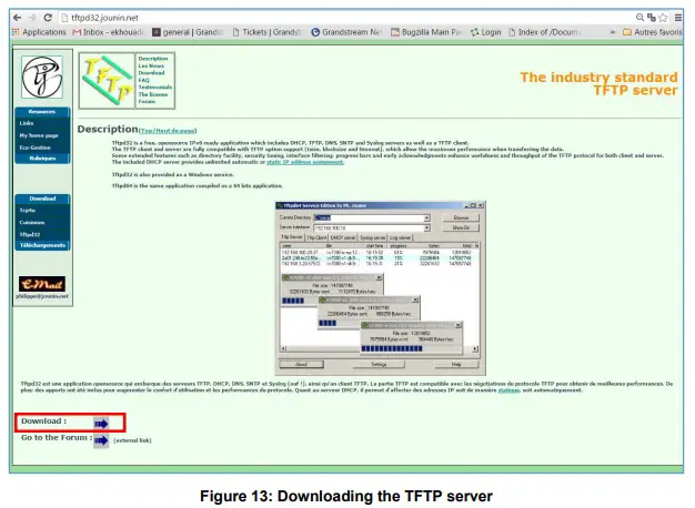 GRANDSTREAM Firmware Upgrade Server Software - Downloading the TFTP server