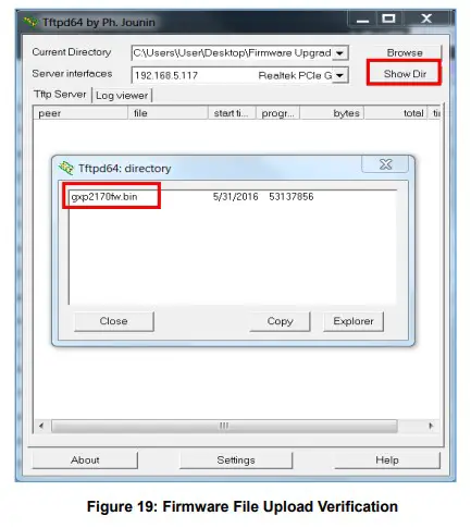 GRANDSTREAM Firmware Upgrade Server Software - Firmware File Upload Verification