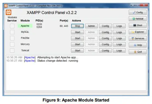 GRANDSTREAM Firmware Upgrade Server Software - XAMPP Control Panel