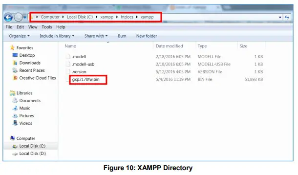 GRANDSTREAM Firmware Upgrade Server Software - XAMPP Directory