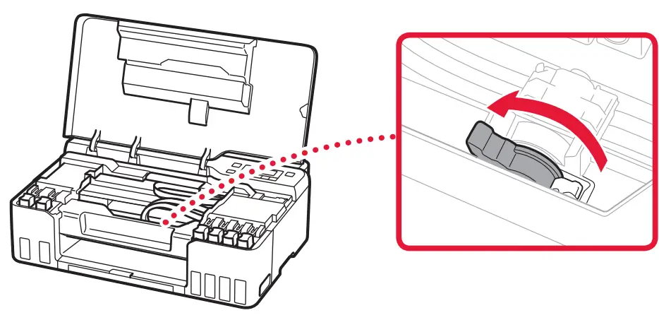 Canon G500 Series Printer - Holding output tray 2
