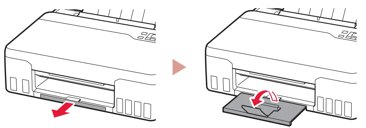 Canon G500 Series Printer - Holding output tray