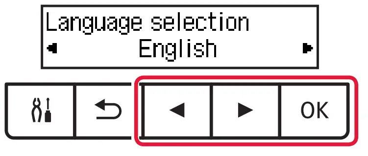 Canon G500 Series Printer - select a language