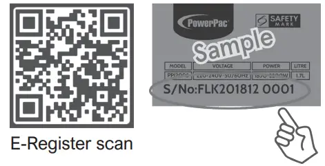 PowerPac PPRC66 Premium Rice Cooker with Steamer - qr code