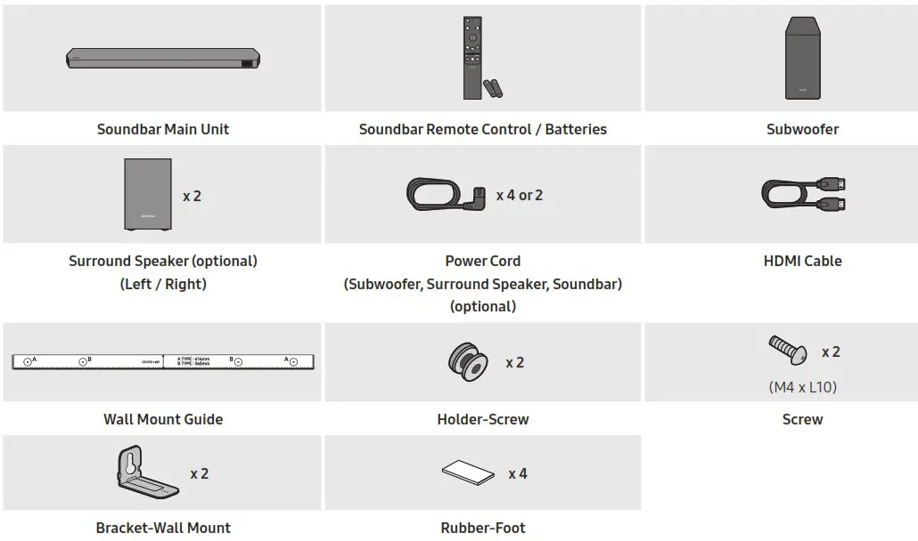 SAMSUNG HW Q930B Soundbar with Wireless Dolby Atmos - CHECKING THE COMPONENTS