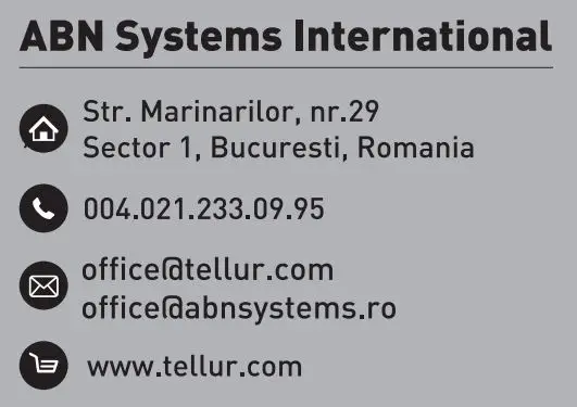 TELLUR Rapture Bluetooth Speaker TLL161221 User Manual - Contact Us