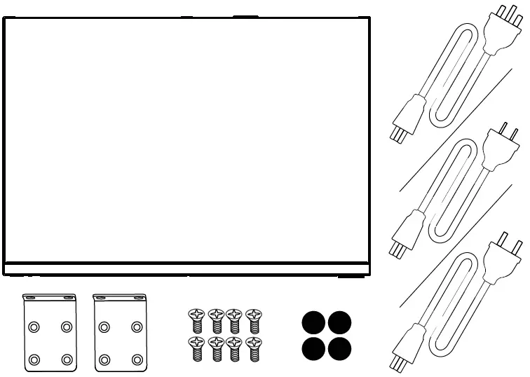 PLASMA CLOUD PS48 Switch 48 Port Gigabit 740W Managed PoE Switch package content
