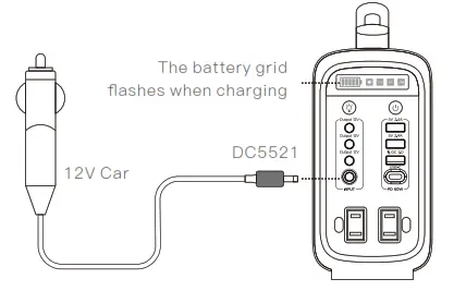 CTECHi G240N Portable Power Station - 12V Car Charger