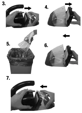 Emptying the dirt container