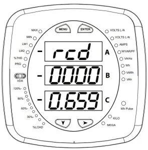 Electro Industries Shark 100S 200S Meter - Faceplate Buttons