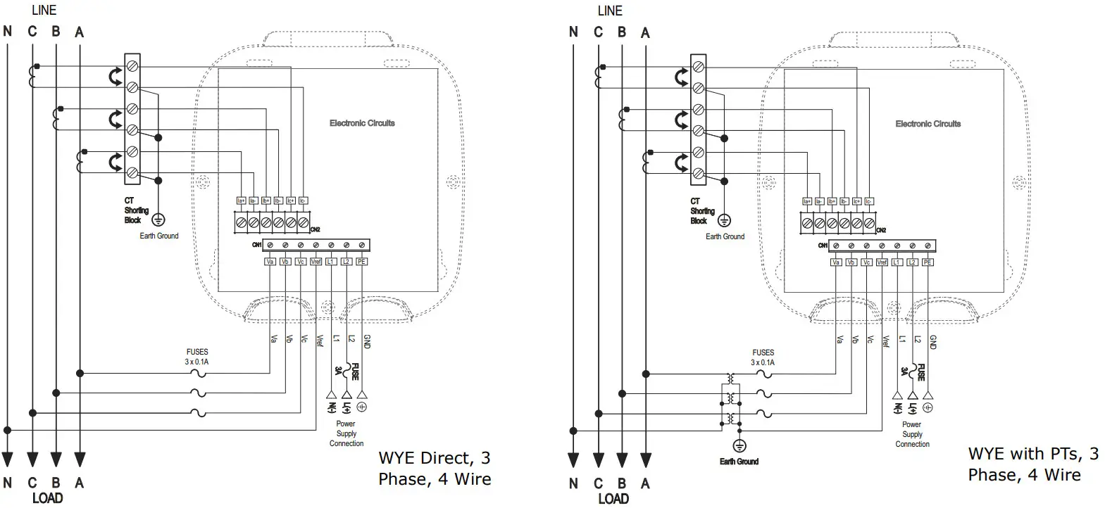 Electro Industries Shark 100S 200S Meter - diagram