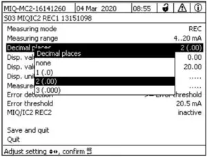 xylem IQ SensorNet MIQ IC2 Module - Decimal places