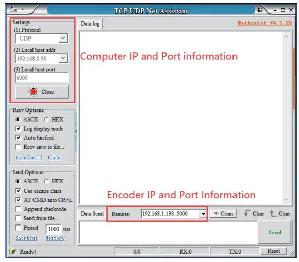 SIIG H.265 IPTV Encoder with Loopout User Manual - Encoder to computer