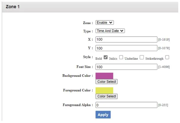 SIIG H.265 IPTV Encoder with Loopout User Manual - OSD setting