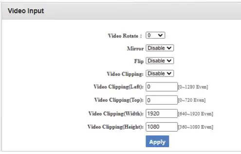 SIIG H.265 IPTV Encoder with Loopout User Manual - Video setting
