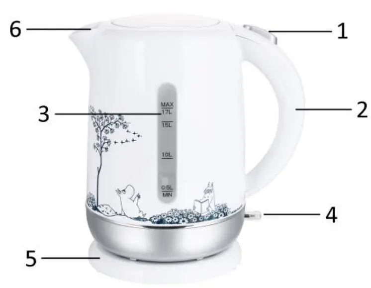 emerio WK 1248701 Water Kettle - parts