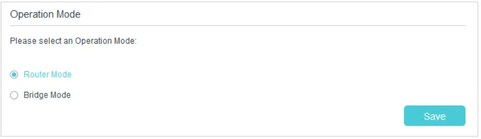 More Operation Modes