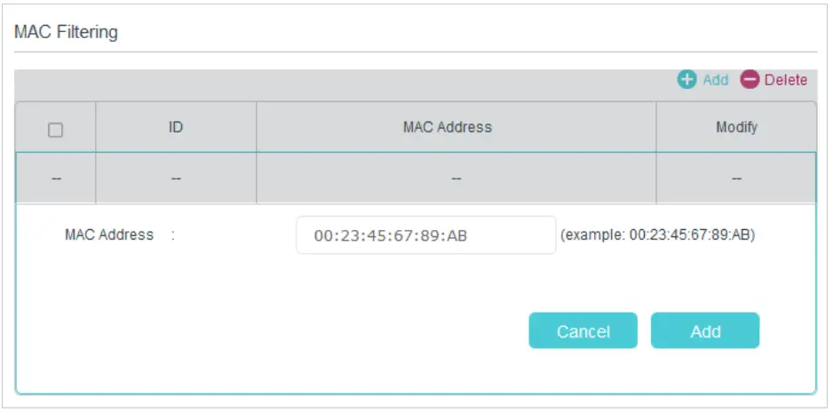 Deny Access By MAC Address