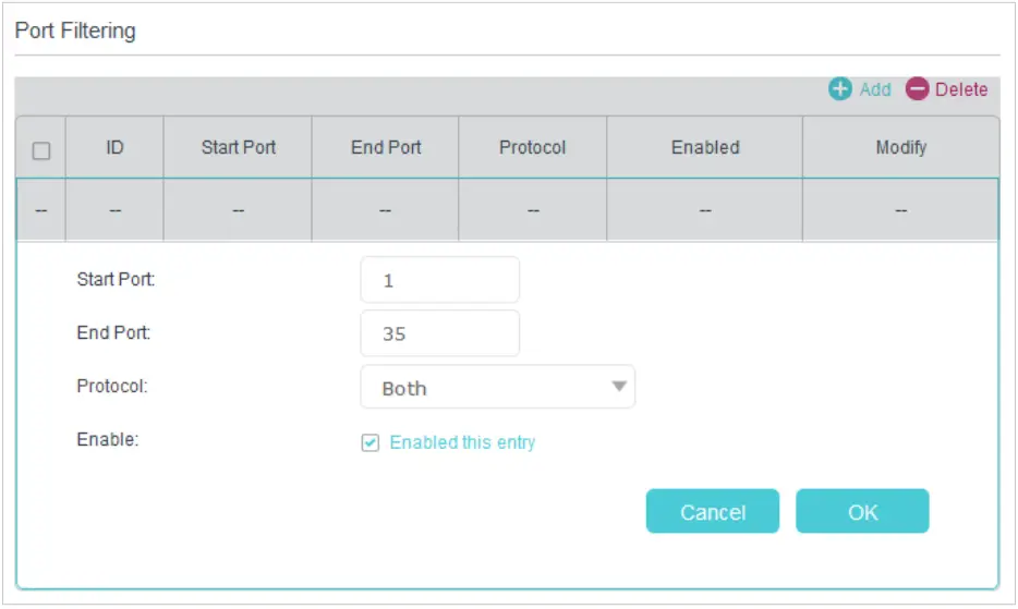 Deny Access By Port Number