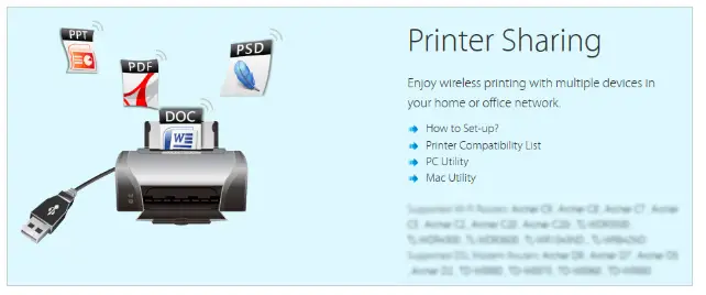 Printer sharing