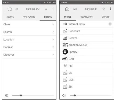 SANGEAN DDR-66BT Internet Desk Radio - Using the UNDOK app to control the radio 2