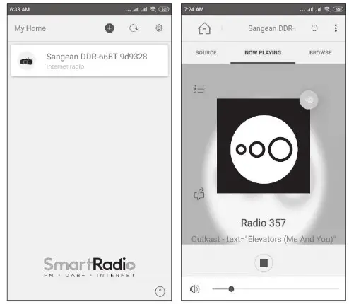 SANGEAN DDR-66BT Internet Desk Radio - Using the UNDOK app to control the radio