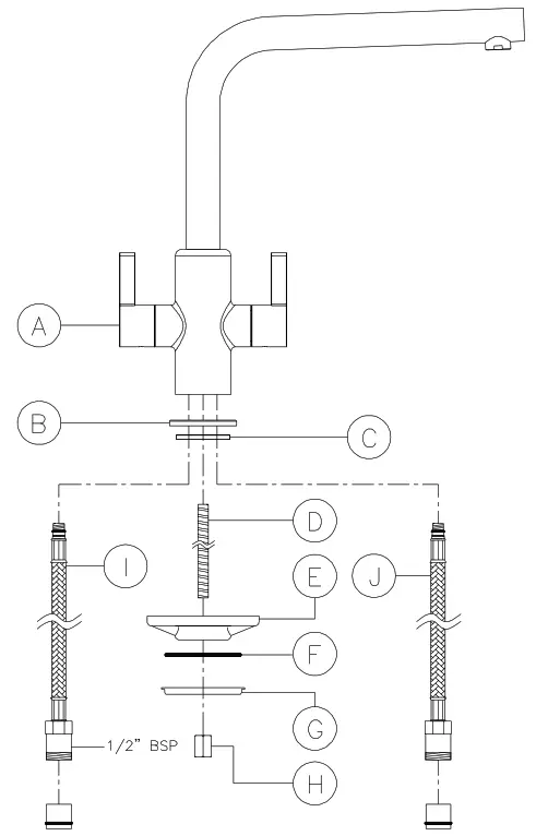 abode Kitchen Tap Althia Monobloc - Contents