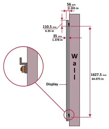 ViewSonic LD135-151 All-in-one Direct View LED Display User Guide - Install the Lower Wall Mount Brackets