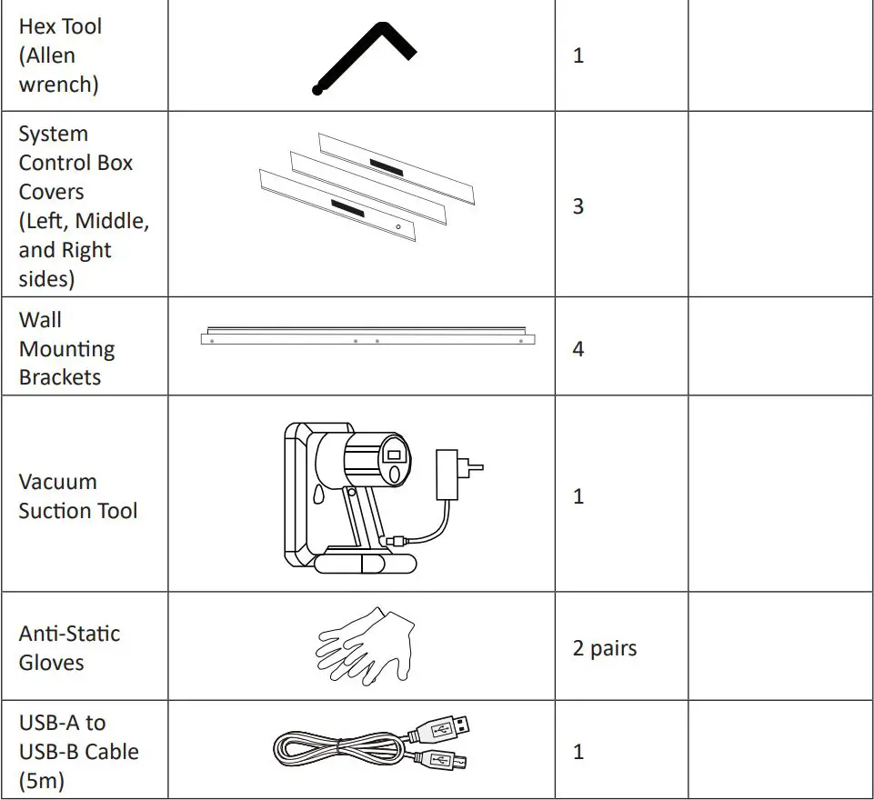 ViewSonic LD135-151 All-in-one Direct View LED Display User Guide - Package Contents