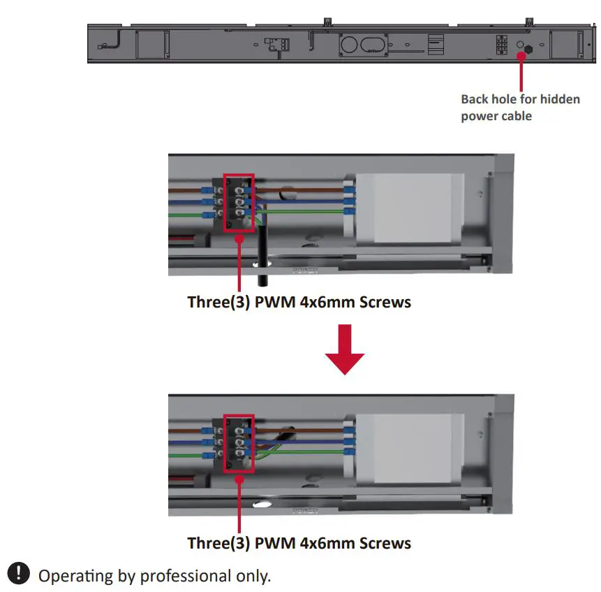 ViewSonic LD135-151 All-in-one Direct View LED Display User Guide - You can also reinstall the power cable for an attractive appearance