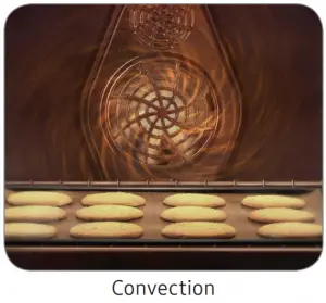 a close up of an oven