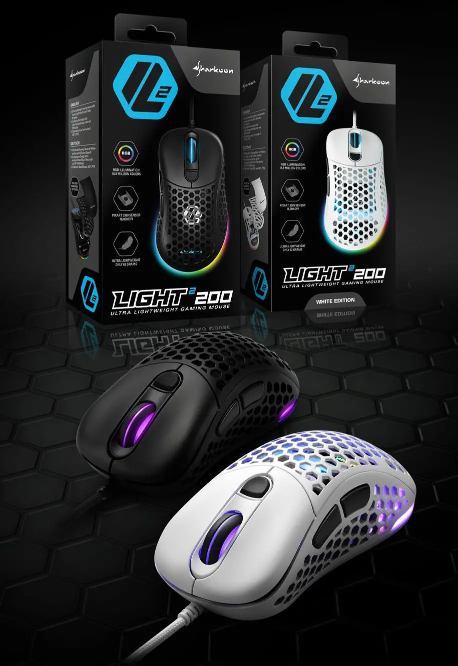 sharkoon Light 200 Ultra Light Weight Gaming Mouse - SPECIFICATION
