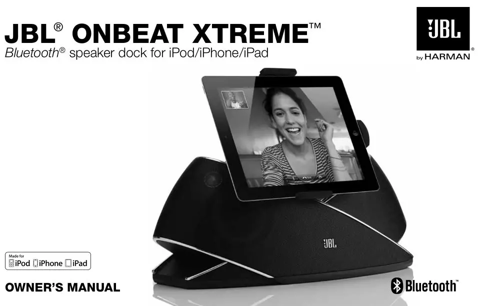 JBL OnBeat Xtreme Manual