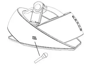 JBL OnBeat Xtreme system’s built-in microphone