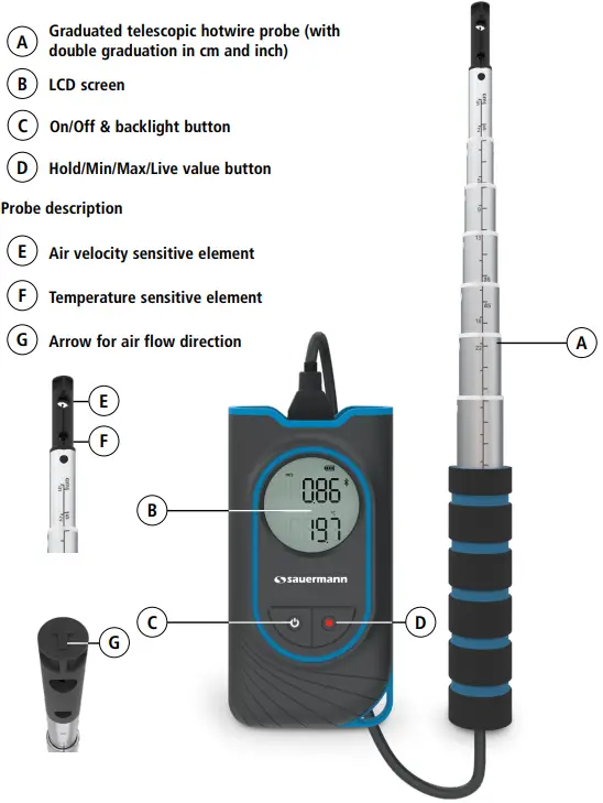 sauermann-Si-VH3-Hotwire-Thermo-Anemometer-fig1