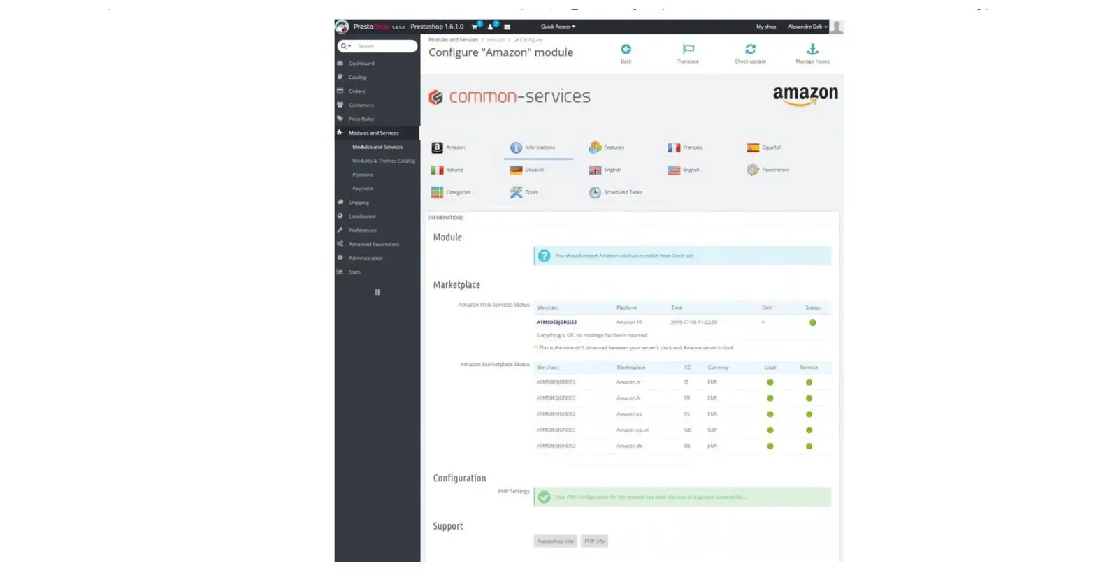 Amazon Prestashop Software User Guide Amazon Prestashop Software User Guide