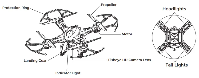 VIVITAR VTI 360 Skyview 2 GPS Video Drone User Manual - Aircraft