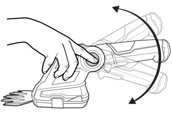 VonHaus 2500257 7.2V 2 in 1 Hedge & Grass Trimmer - ANGLE ADJUSTMENT
