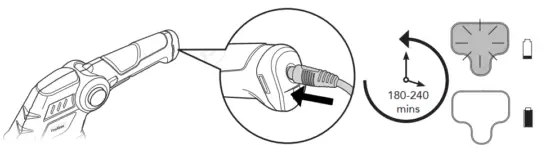 VonHaus 2500257 7.2V 2 in 1 Hedge & Grass Trimmer - CHARGING