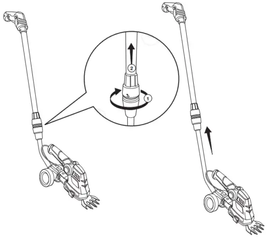 VonHaus 2500257 7.2V 2 in 1 Hedge & Grass Trimmer - WITH POLE4