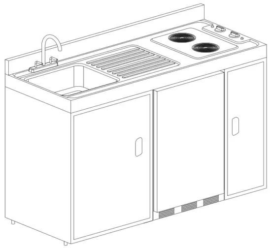 SUMMIT C30EL 30 Inch All In One Kitchen