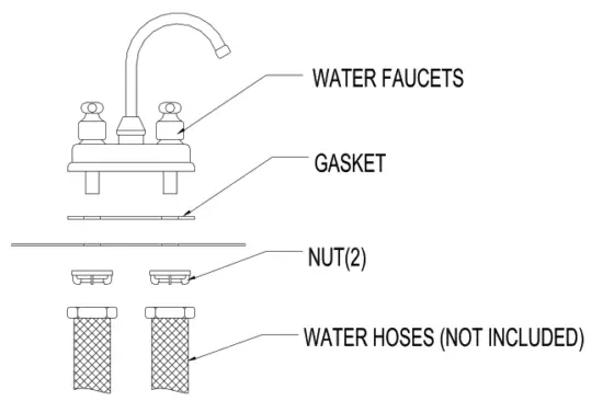 SUMMIT C30EL 30 Inch All In One Kitchen - PLUMBING