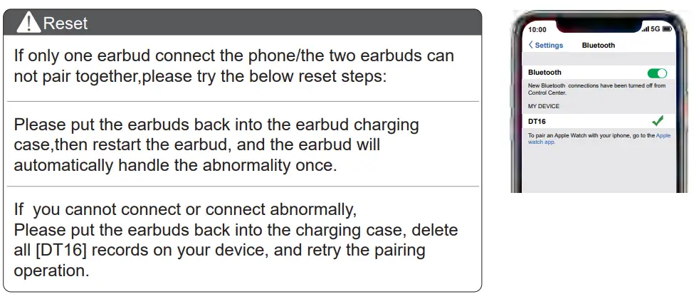 DIGITNOW DT16 Bluetooth Earphone User Manual - How to pair earbuds with your phone