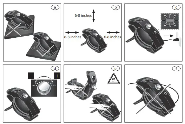 FARBERWARE Easy Pour Waffle Maker ILLUSTRATIONS