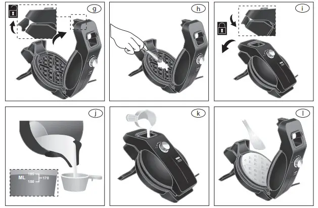 FARBERWARE Easy Pour Waffle Maker ILLUSTRATIONS2