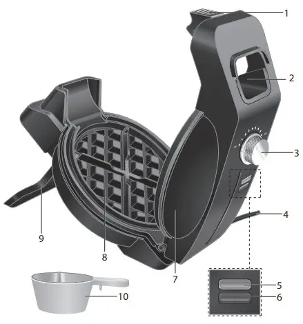 FARBERWARE Easy Pour Waffle Maker PARTS