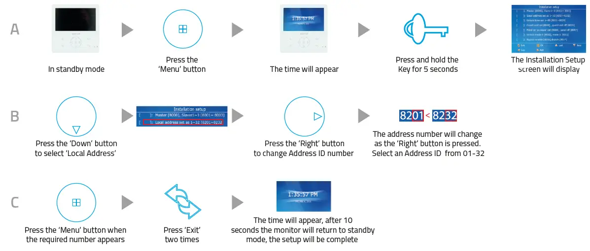 esp APMONBG Colour Video Door Entry Monitor-8