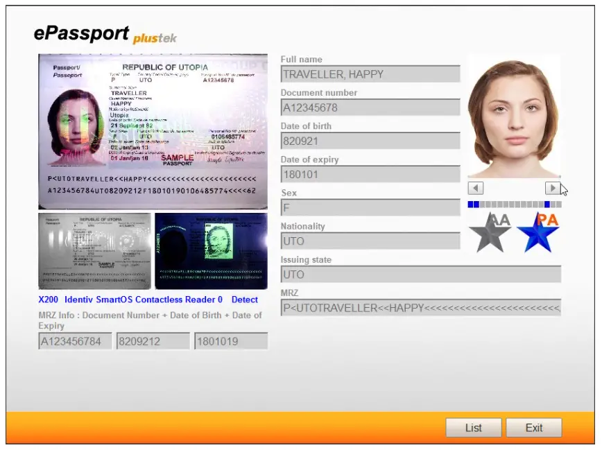plustek X200 Capture and Verify Identity Documents Scanner - ePassport1