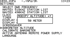 MORER WIB4S NAVTEX and Sea Weather Receiver - Set Barometer Altitude