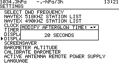 MORER WIB4S NAVTEX and Sea Weather Receiver - Set Display Backlight